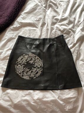 MORGAN DE TOI ASIAN LEATHER MINI SKIRT